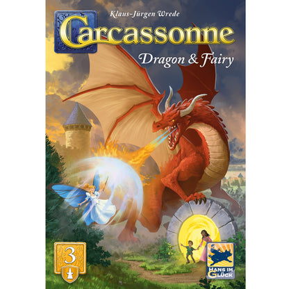Carcassonne Exp 3 (V3.1): Dragon & Fairy - Bản mở rộng Board Game chiến thuật - Hans im Glück