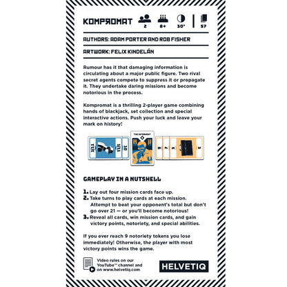 Kompromat Card Game - Trò chơi thẻ bài Điệp viên đấu trí - Helvetiq