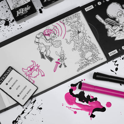 Pictionary Sketchbook x Inktober - Trò Chơi Vẽ Hình Đoán Ý Phiên Bản Giới Hạn Mattel Mattel - ảnh 7 - Board games