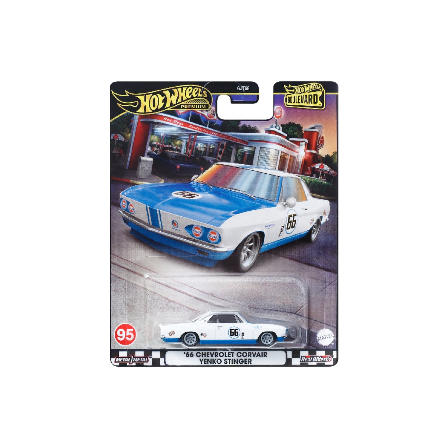 66 Chevrolet Covair Yenko Stinger - Mô hình siêu xe tỷ lệ 1:64 - Hot Wheels Boulevard GJT68