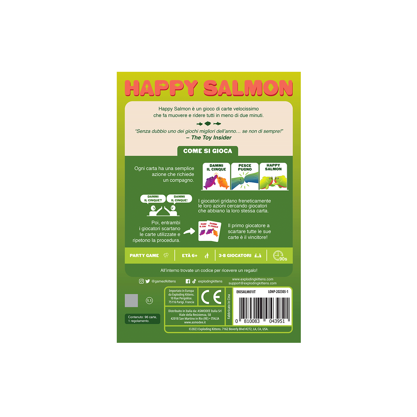 Happy Salmon - Trò chơi thẻ bài tiệc tùng - Exploding Kittens