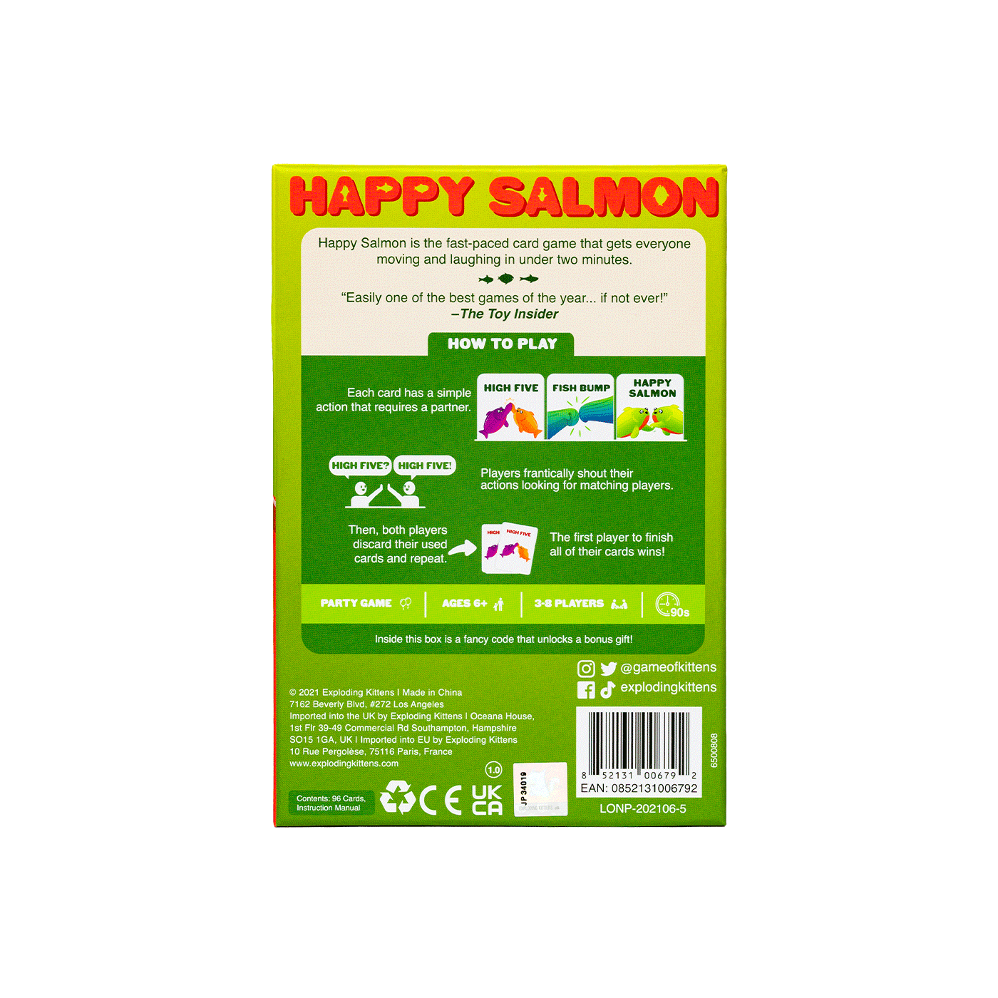 Happy Salmon - Trò chơi thẻ bài tiệc tùng - Exploding Kittens
