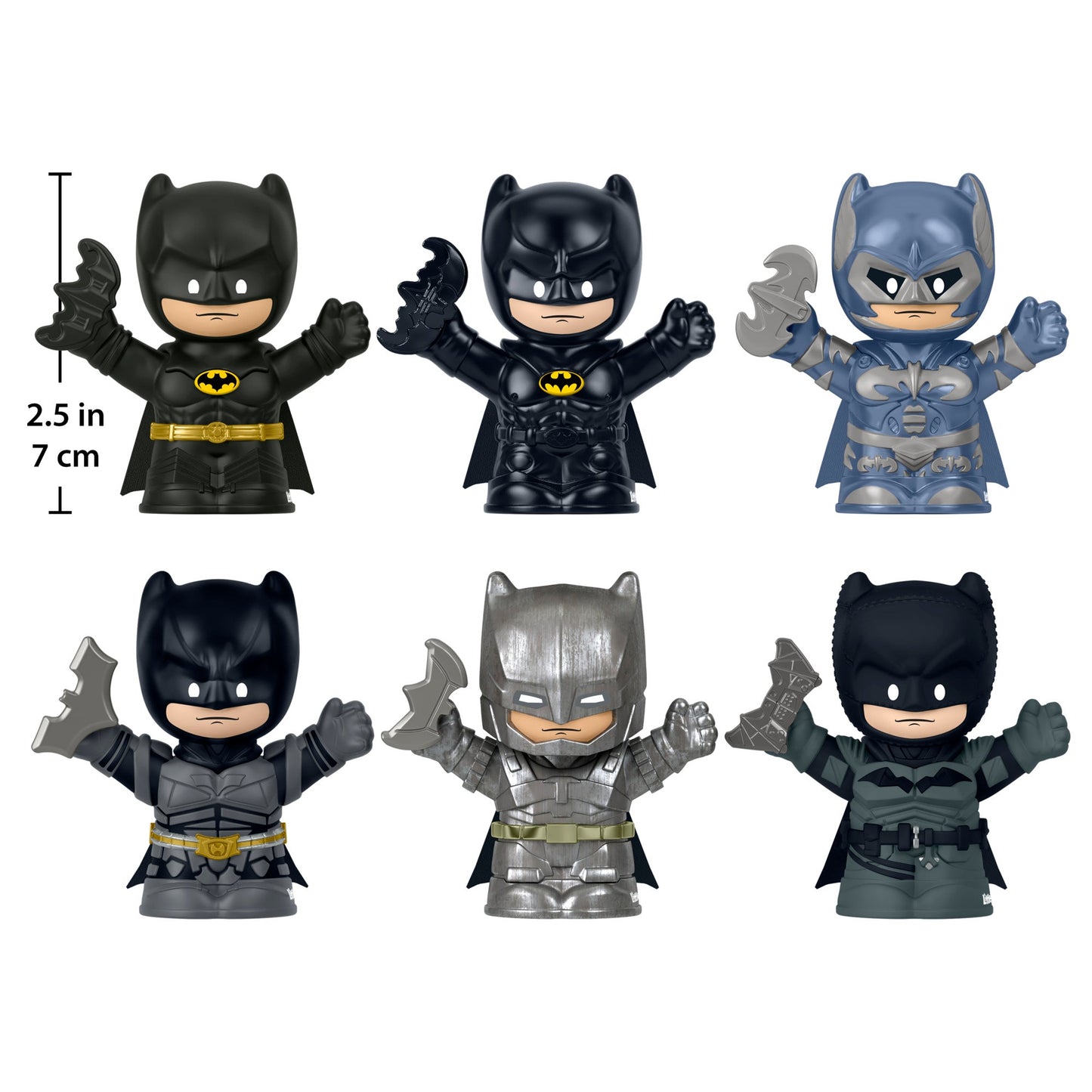 Little People Collector Batman 85th Anniversary: I Am Batman Pack - Bộ 6 Mô Hình Batman Kỷ Niệm 85 Năm - Mattel HVW63 Mattel 