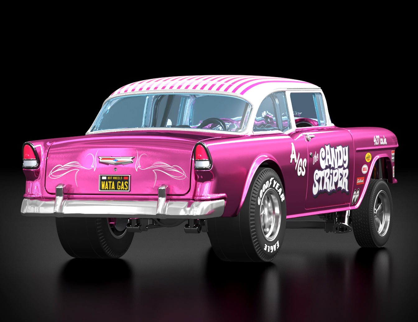 RLC Exclusive 1:18 Scale ‘55 Chevy Bel Air Gasser “Candy Striper” - Xe Mô Hình Tỉ Lệ 1:18 Cao Cấp Hot Wheels