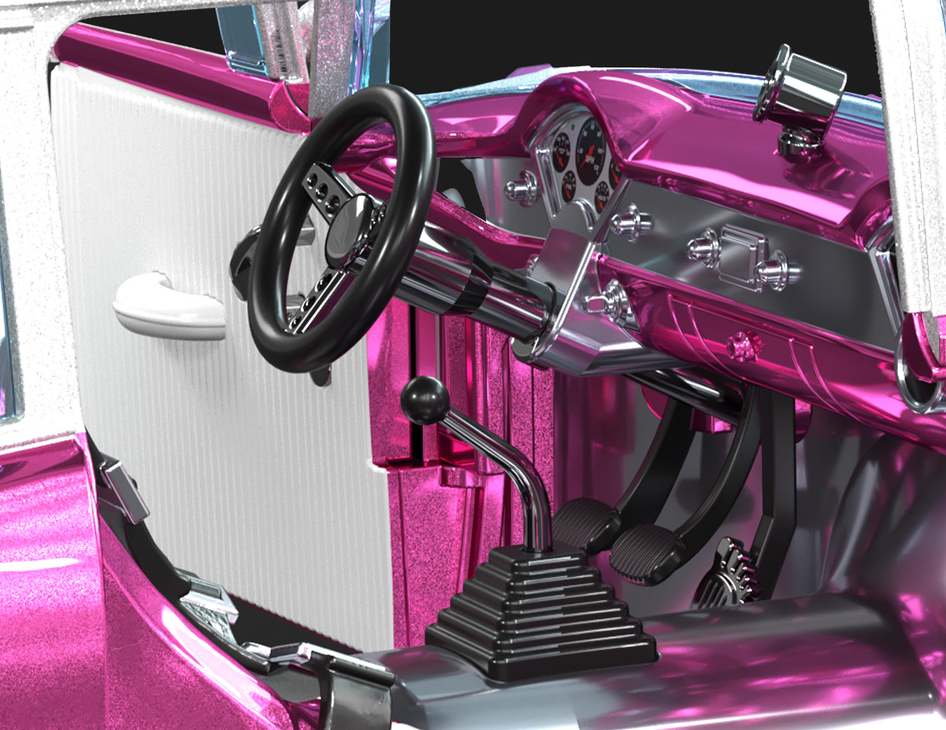 RLC Exclusive 1:18 Scale ‘55 Chevy Bel Air Gasser “Candy Striper” - Xe Mô Hình Tỉ Lệ 1:18 Cao Cấp Hot Wheels