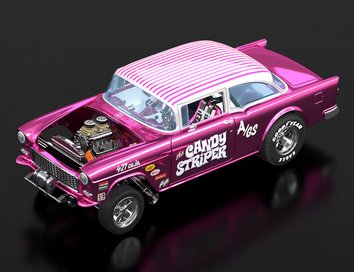 RLC Exclusive 1:18 Scale ‘55 Chevy Bel Air Gasser “Candy Striper” - Xe Mô Hình Tỉ Lệ 1:18 Cao Cấp Hot Wheels