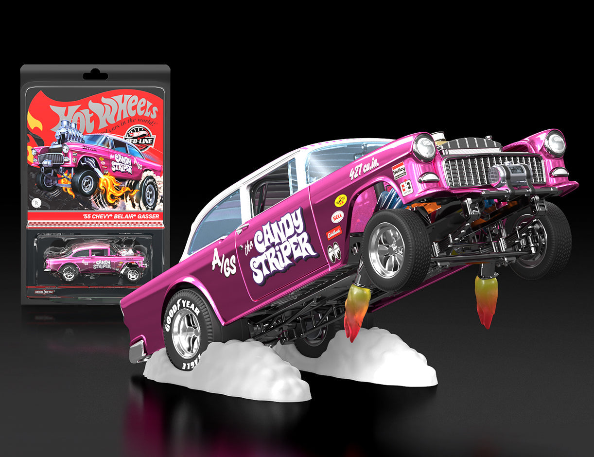 RLC Exclusive 1:18 Scale ‘55 Chevy Bel Air Gasser “Candy Striper” - Xe Mô Hình Tỉ Lệ 1:18 Cao Cấp Hot Wheels
