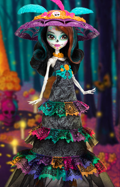 Monster High Skelita Calaveras Dia de Muertos 2024 Doll - Búp Bê Sưu Tầm Lễ Hội Người Chết - Mattel Creations Mattel - ảnh 2 
