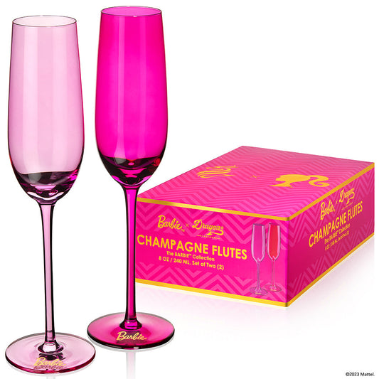 Barbie™ X Dragon Glassware® Champagne Flutes - Bộ 2 Ly Champagne Pha Lê Cao Cấp - Dragon Glassware - Hình ảnh sản phẩm