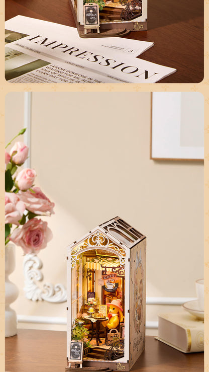 Rolife DIY Book Nook Shelf Insert - Holiday Cafe TGB15 - Mô hình lắp ráp kệ sách 3D - Rolife