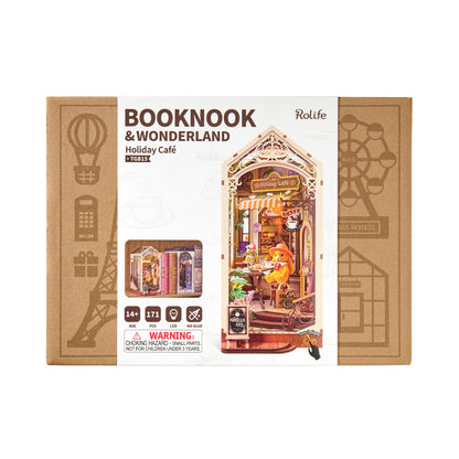 Rolife DIY Book Nook Shelf Insert - Holiday Cafe TGB15 - Mô hình lắp ráp kệ sách 3D - Rolife