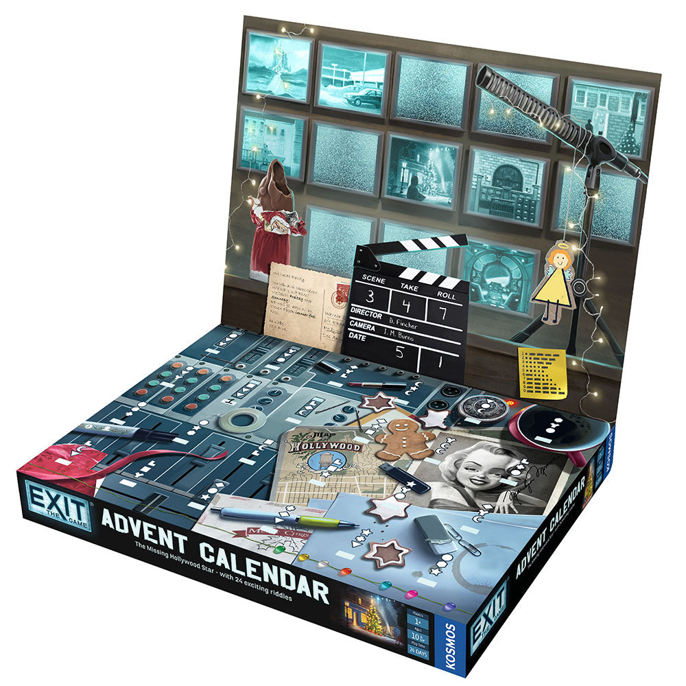 EXIT: The Game - Advent Calendar - The Missing Hollywood Star | Board Game Giải Đố Lịch Mùa Vọng | Thames & Kosmos - Hình ảnh chi tiết 2