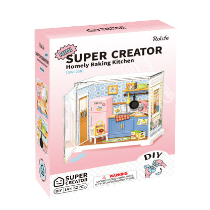 Rolife Homely Baking Kitchen Mini Super Creator DIY Miniature House DWS08B - Mô hình nhà búp bê tí hon tự lắp ráp - Rolife DWS08B