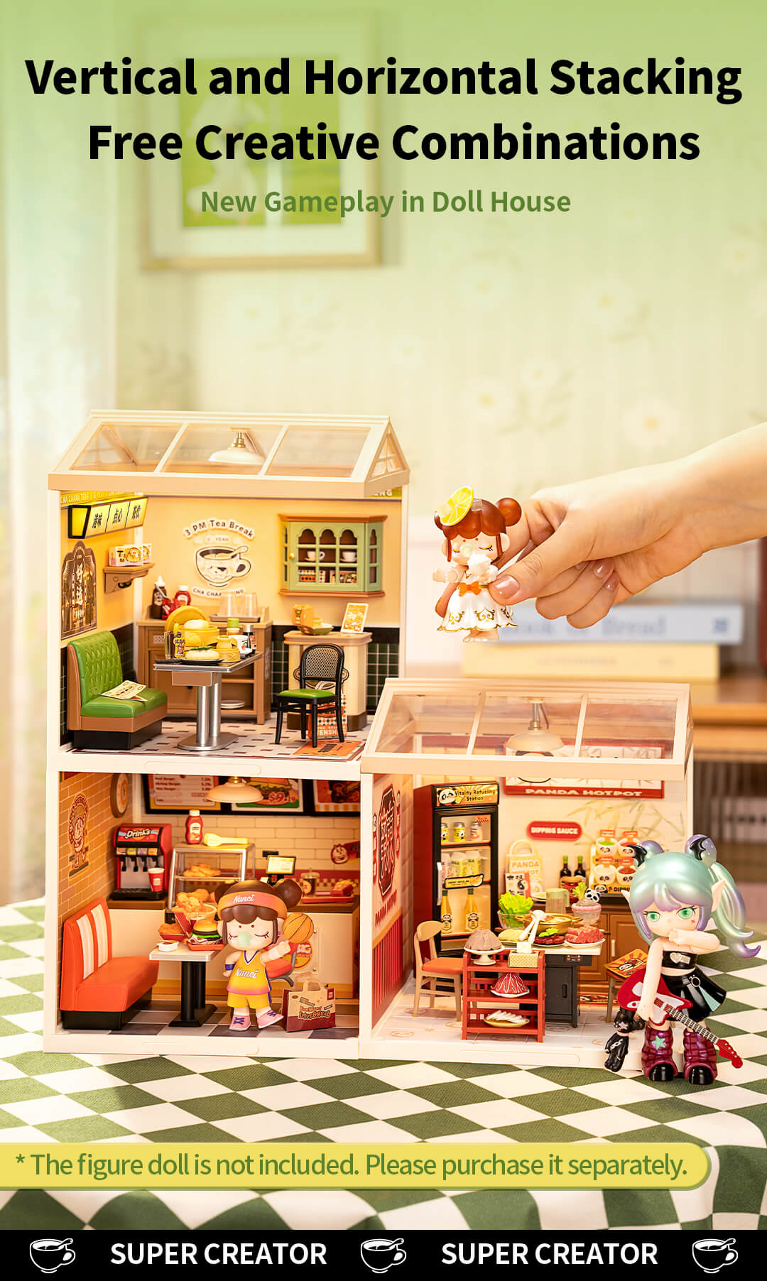 Rolife Hong Kong Bites Cafe DIY Miniature House DW021 - Mô hình tiệm ăn Hồng Kông lắp ráp - Rolife