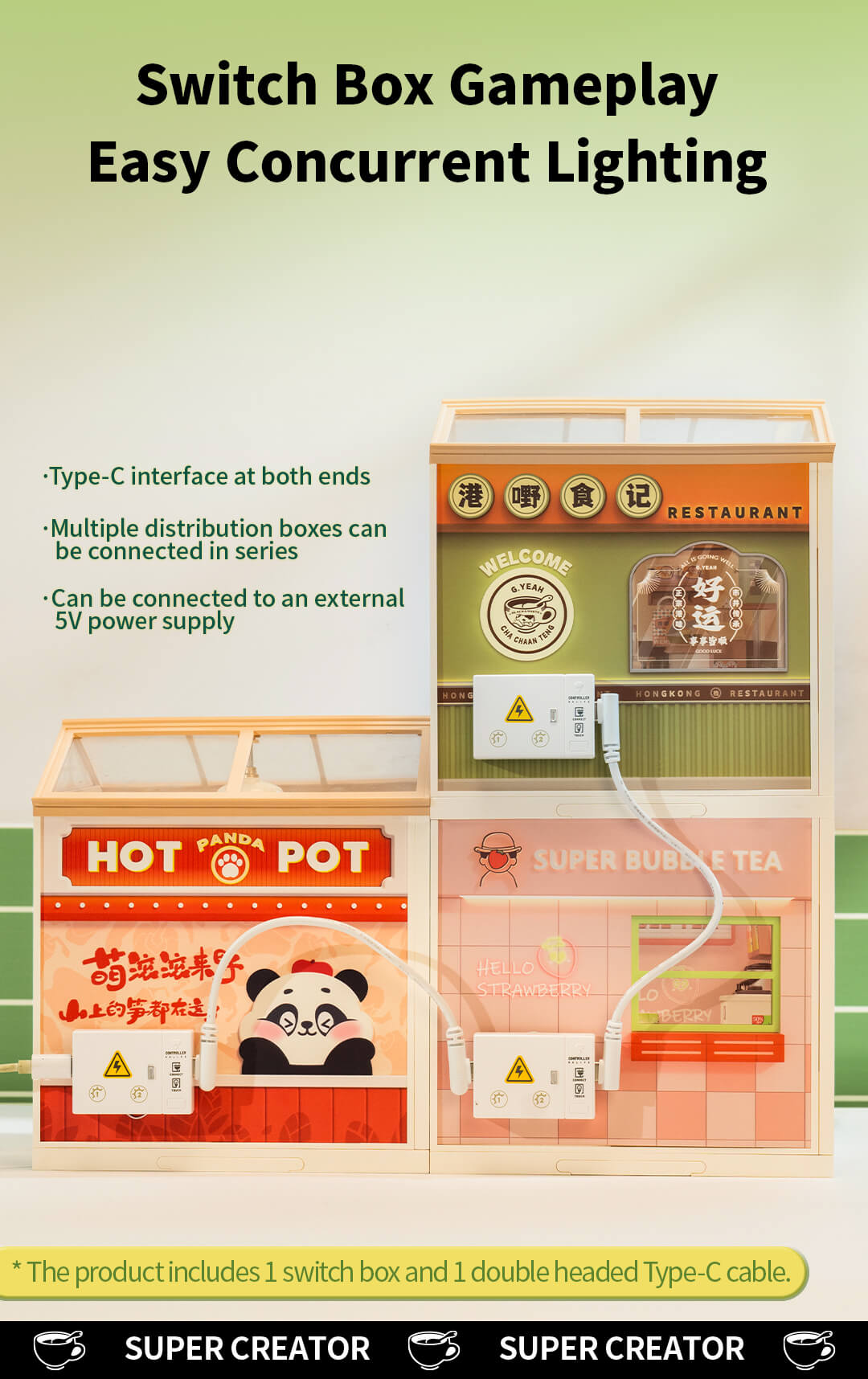 Rolife Hong Kong Bites Cafe DIY Miniature House DW021 - Mô hình tiệm ăn Hồng Kông lắp ráp - Rolife