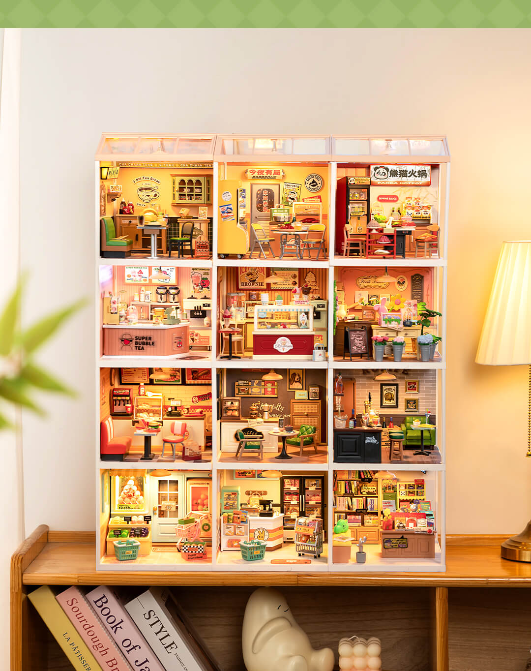 Rolife Hong Kong Bites Cafe DIY Miniature House DW021 - Mô hình tiệm ăn Hồng Kông lắp ráp - Rolife