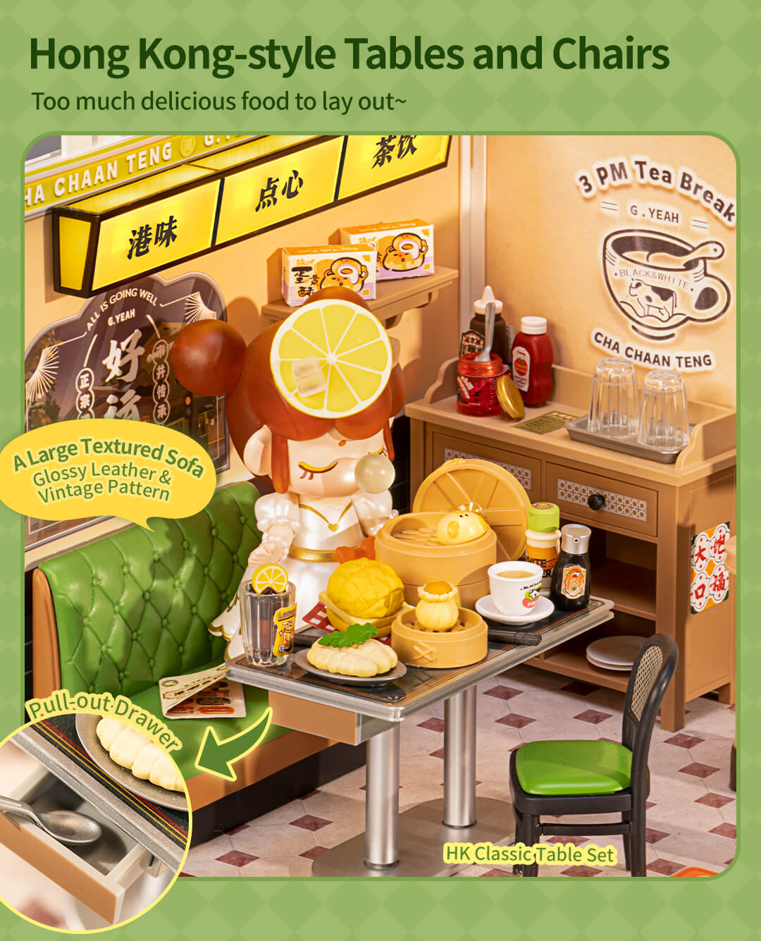 Rolife Hong Kong Bites Cafe DIY Miniature House DW021 - Mô hình tiệm ăn Hồng Kông lắp ráp - Rolife