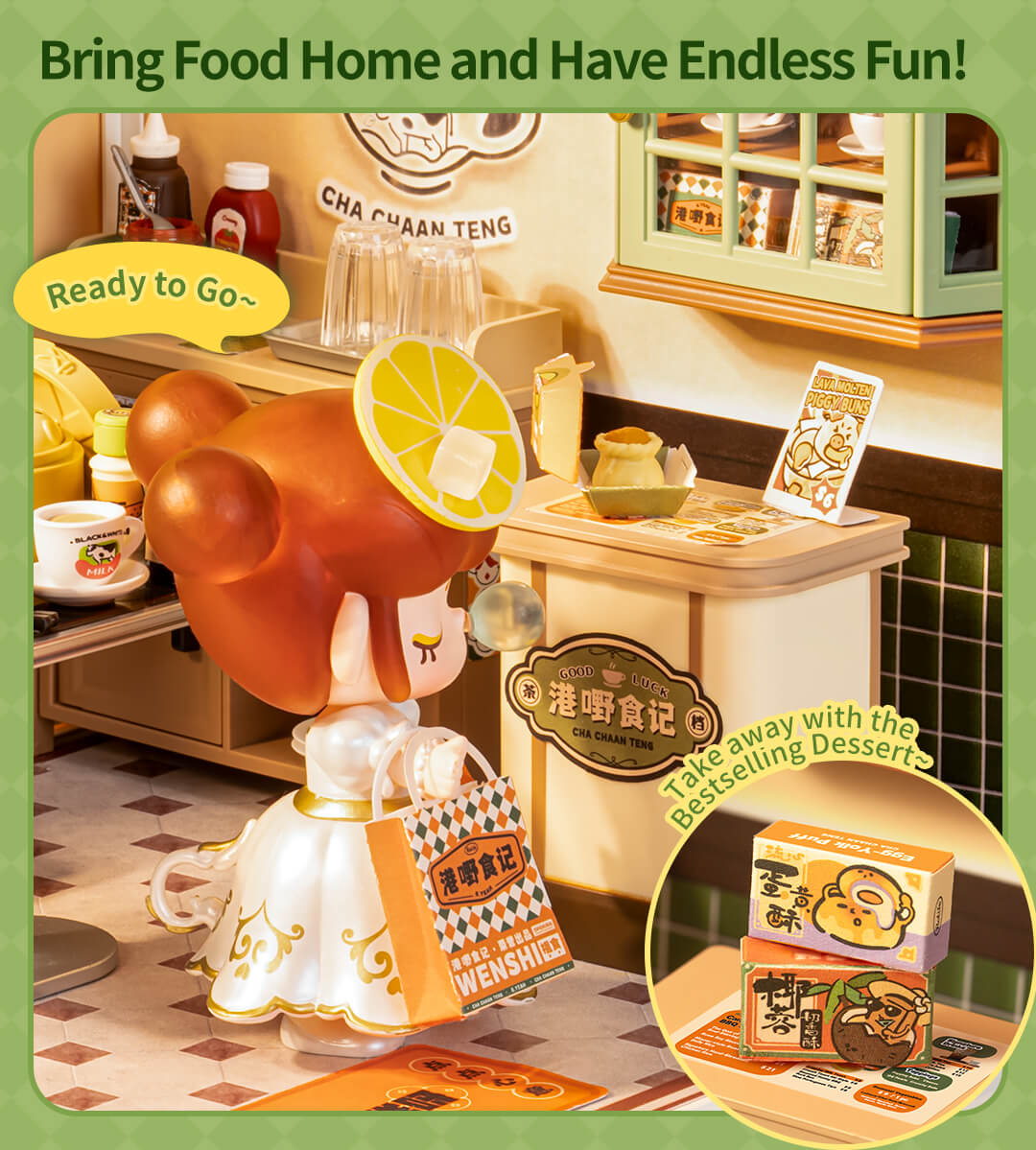 Rolife Hong Kong Bites Cafe DIY Miniature House DW021 - Mô hình tiệm ăn Hồng Kông lắp ráp - Rolife