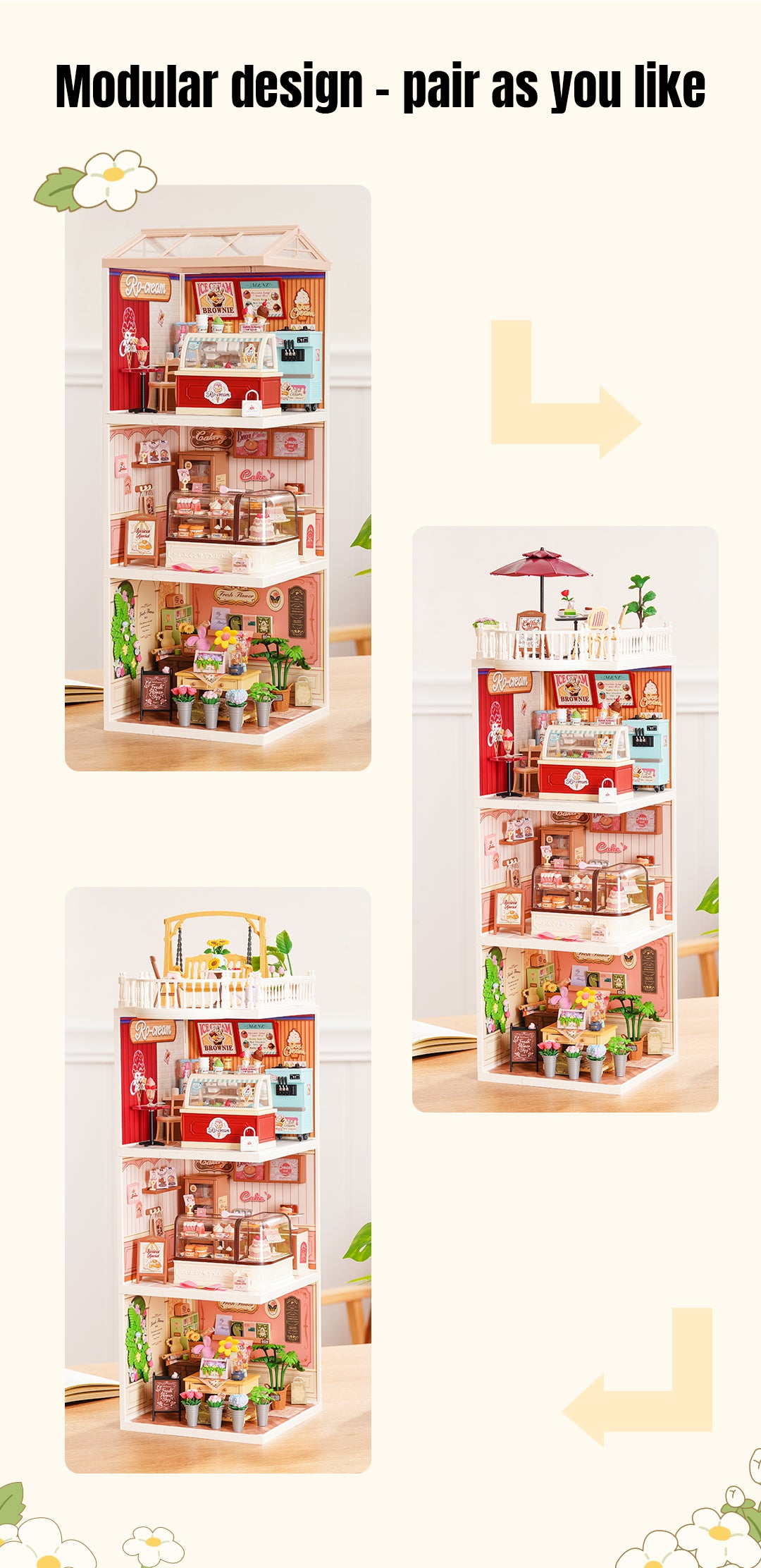 Rolife Super Creator Series - 3 in 1 I Shape - Mô hình nhà búp bê DIY - Rolife