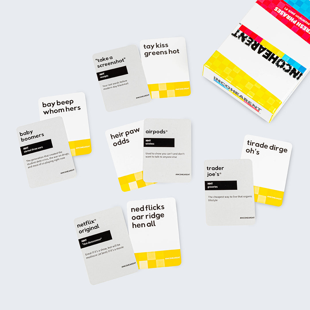 Incohearent™ Fresh Phrases Expansion Pack: Bộ Mở Rộng 180 Thẻ Bài Gibberish - Relatable - Góc nhìn khác 3