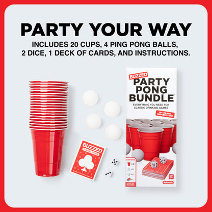 Buzzed Party Pong Bundle Drinking Kit – Bộ Trò Chơi Tiệc Tùng & Drinking Game - Relatable - Góc nhìn khác 3