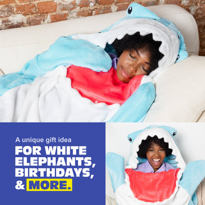 Cozy Concepts Co. Hammerhead Shark Blanket With Sleeves - Chăn Cá Mập Hammerhead Có Tay Tiện Lợi - Cozy Concepts Co. - Hình ảnh bổ sung 6