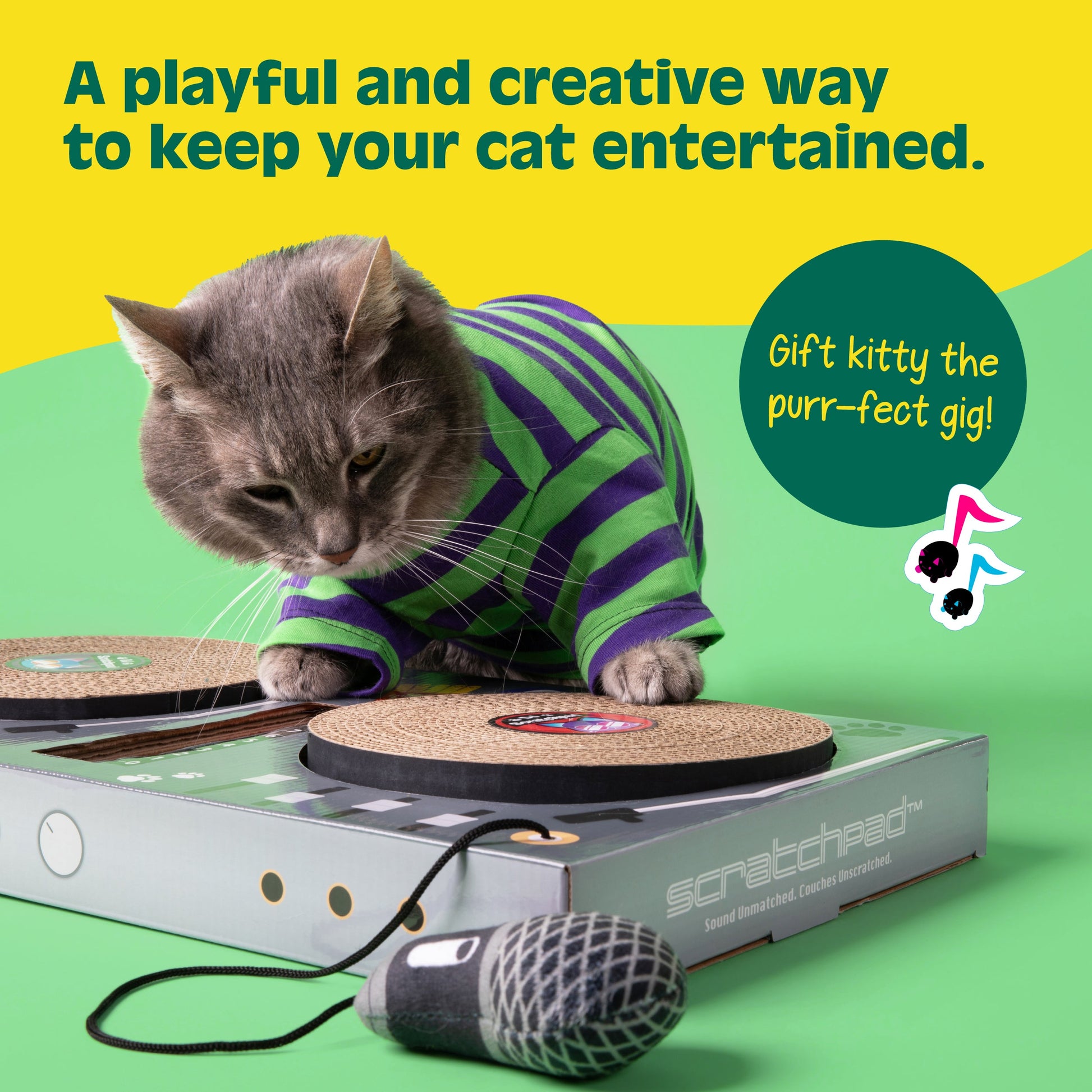 DJ Scratchpad for Cats – Bàn Cào Móng Hình Bàn Xoay DJ Cho Mèo – Relatable - Góc nhìn khác 3