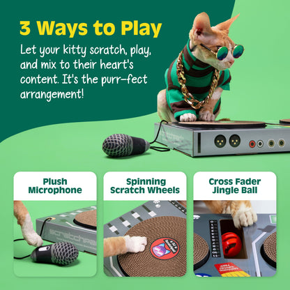 DJ Scratchpad for Cats – Bàn Cào Móng Hình Bàn Xoay DJ Cho Mèo – Relatable - Hình ảnh bổ sung 6
