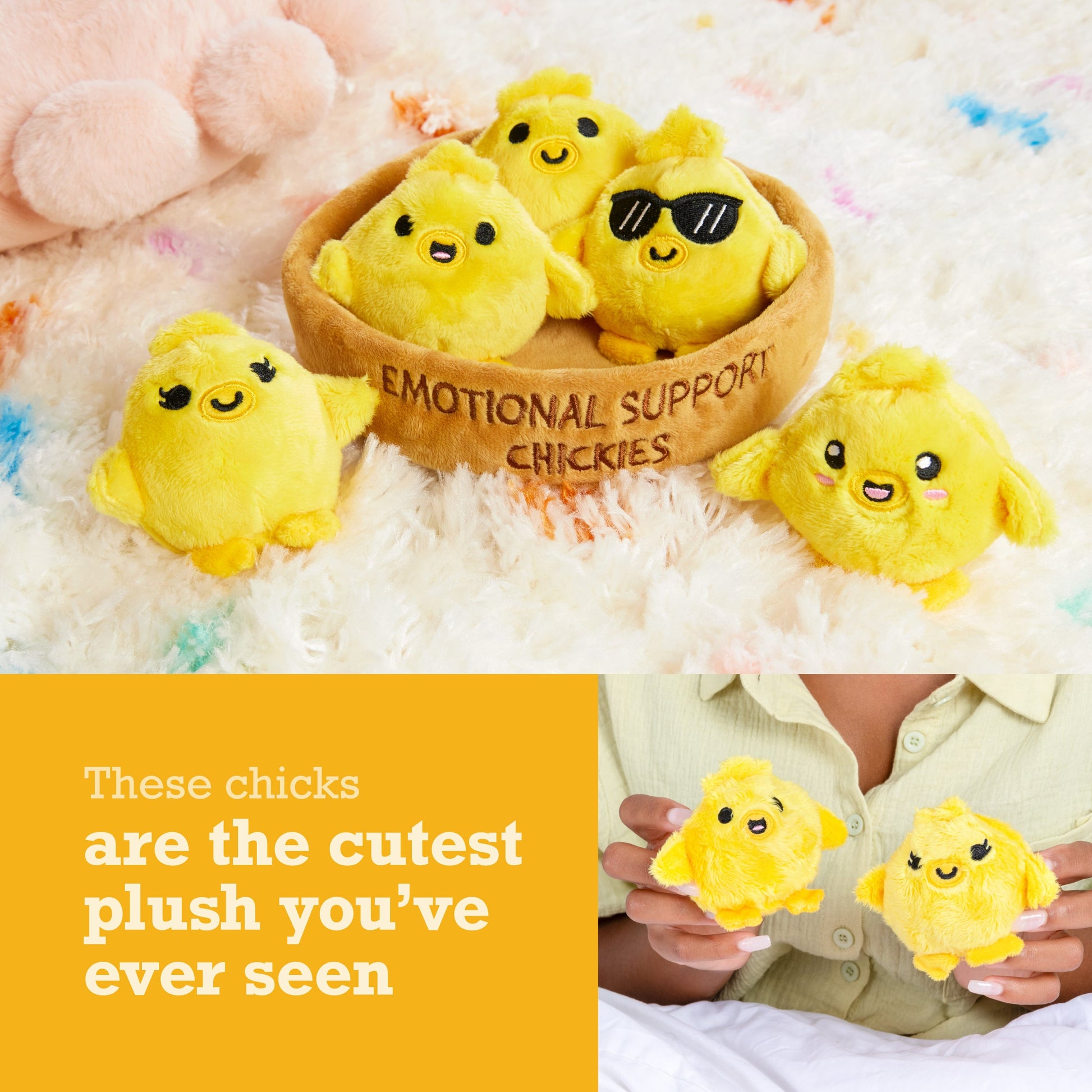 Emotional Support Chickies - Bộ Gà Bông Hỗ Trợ Cảm Xúc - Relatable - Hình ảnh bổ sung 4