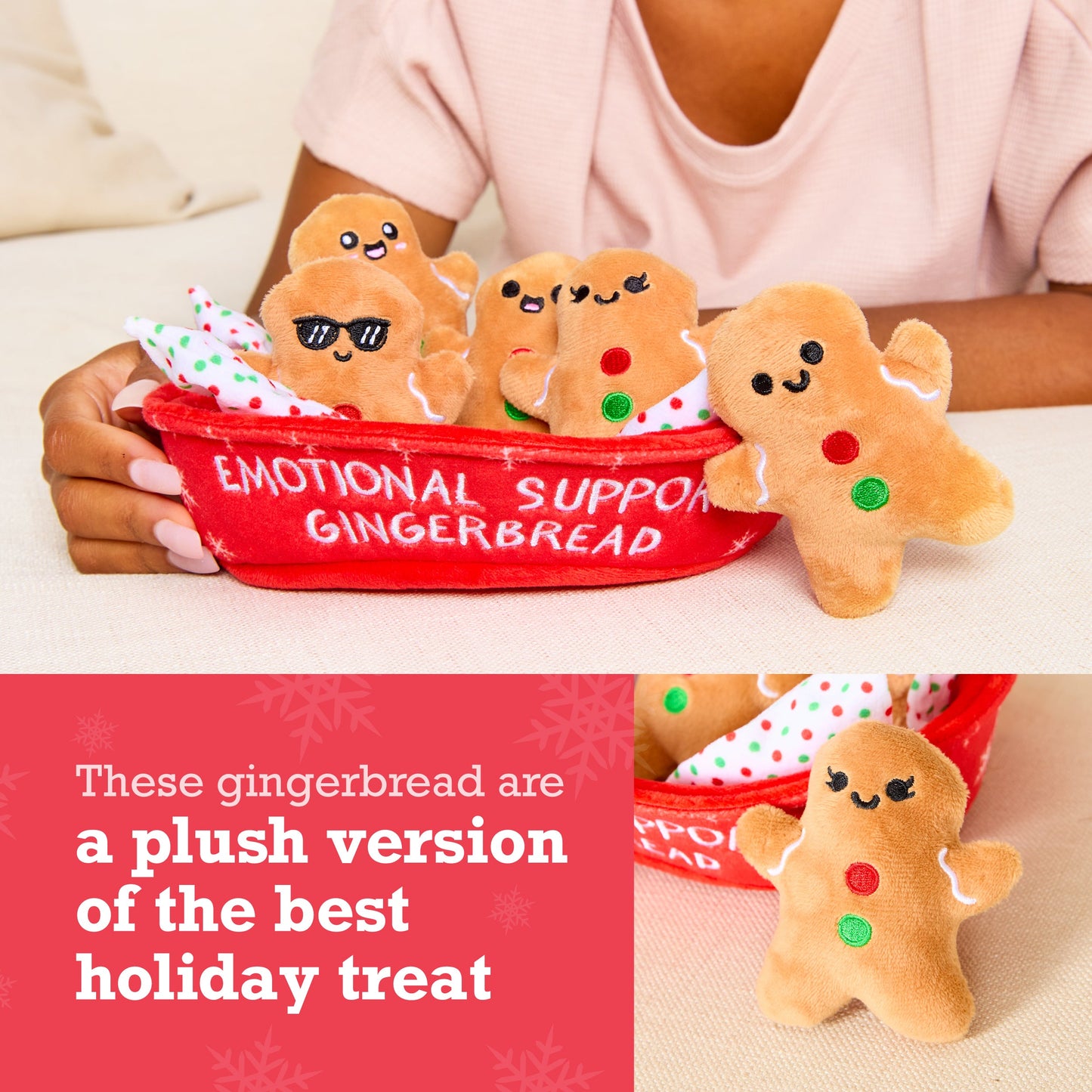 Emotional Support Gingerbread – Thú Bông Bánh Gừng Noel – Relatable - Hình ảnh chi tiết 2