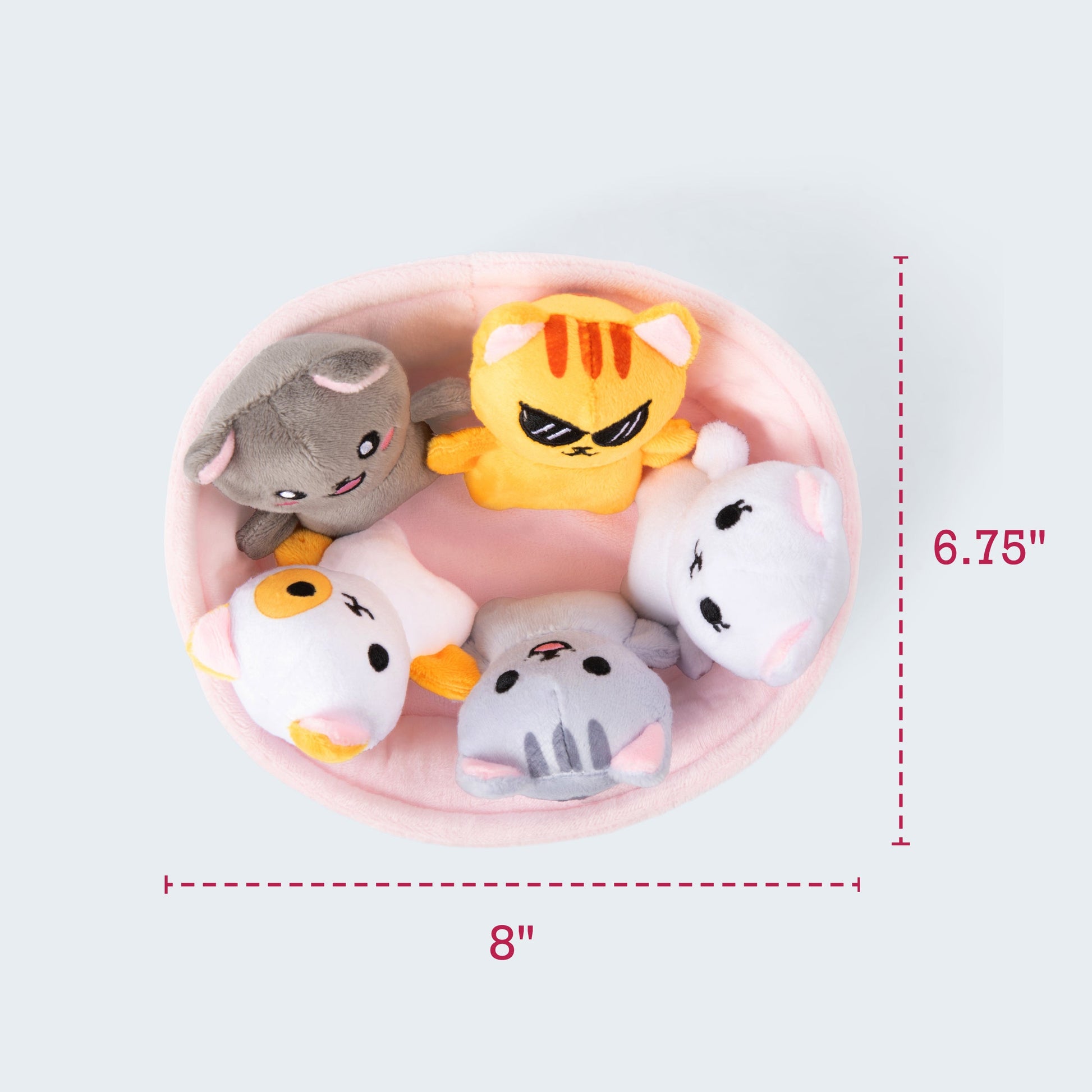 Emotional Support Kitties – Set of 5 Plush Cats in Cozy Container - Bộ 5 Mèo Nhồi Bông Xoa Dịu Cảm Xúc - Relatable - Hình ảnh bổ sung 6