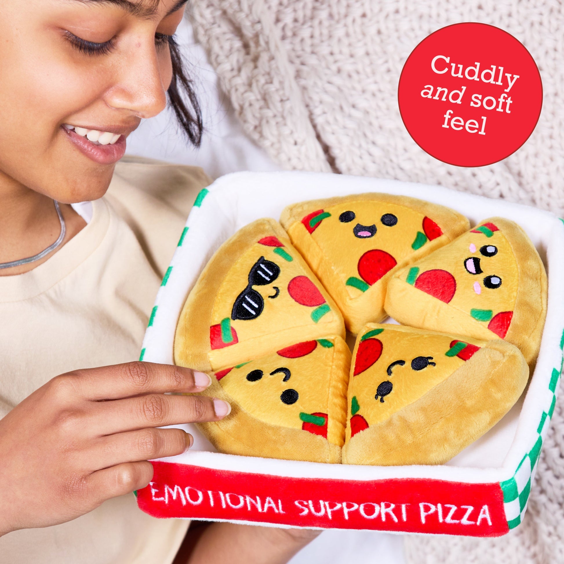 Emotional Support Pizza - Thú Nhồi Bông Miếng Pizza Đáng Yêu - Relatable - Hình ảnh bổ sung 6