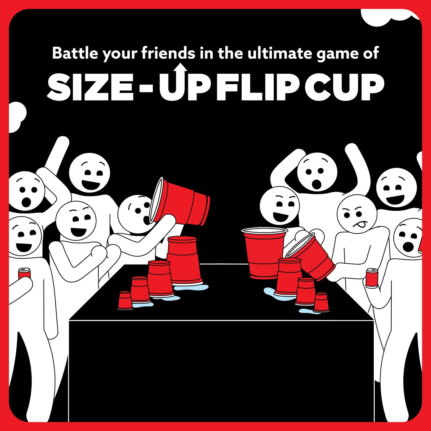 Size Up Flip Cup – Trò chơi uống rượu lật cốc Drinking Game – Buzzed Relatable - Hình ảnh chi tiết 2