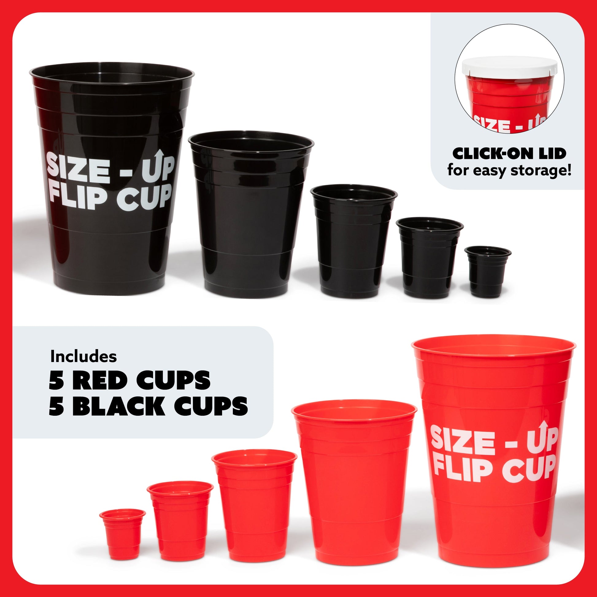 Size Up Flip Cup – Trò chơi uống rượu lật cốc Drinking Game – Buzzed Relatable - Hình ảnh bổ sung 5