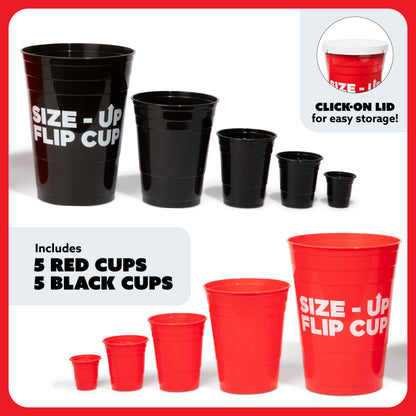Size Up Flip Cup – Trò chơi uống rượu lật cốc Drinking Game – Buzzed Relatable - Hình ảnh bổ sung 5