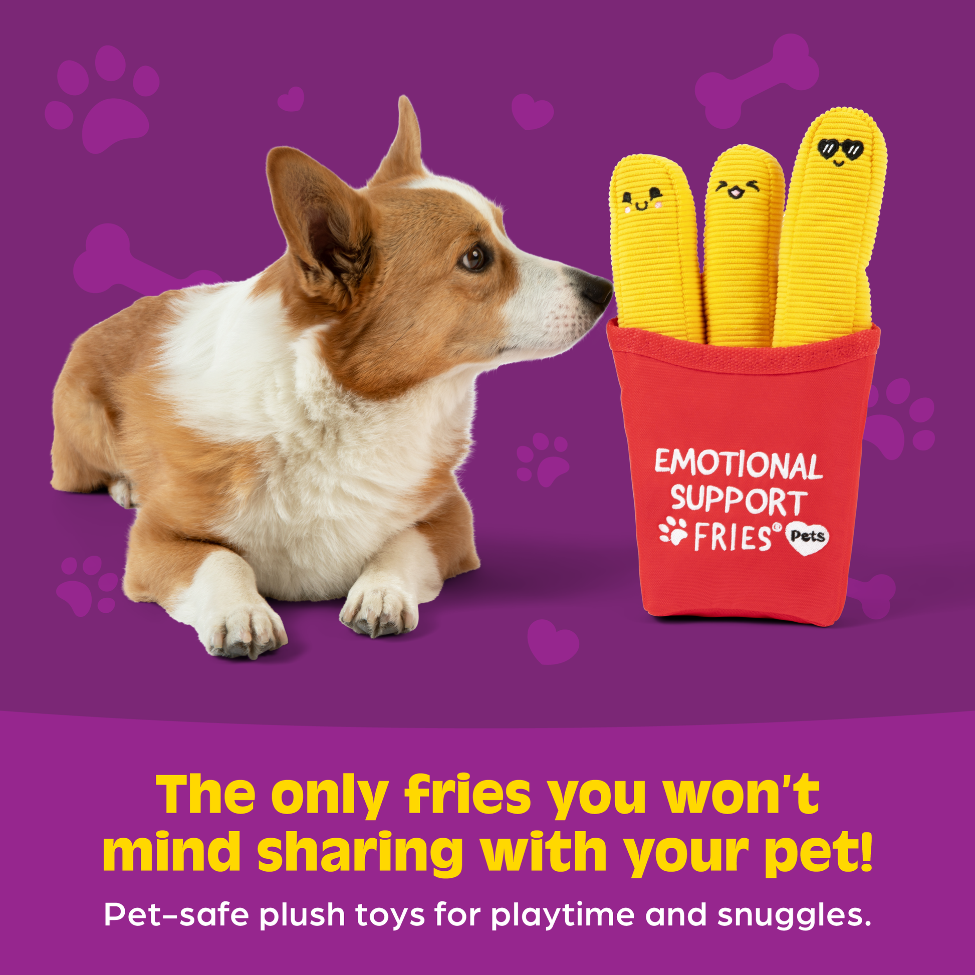 Emotional Support Pet Fries – Đồ Chơi Nhồi Bông Cho Chó – Relatable - Hình ảnh bổ sung 6