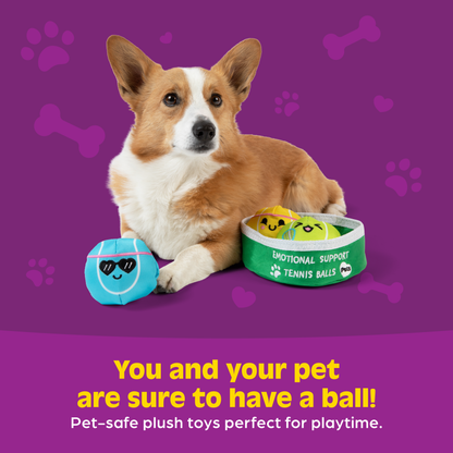 Emotional Support Pet Tennis Ball - Đồ Chơi Banh Tennis Vải Nhung Cho Thú Cưng - Relatable - Hình ảnh bổ sung 6