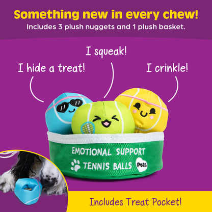 Emotional Support Pet Tennis Ball - Đồ Chơi Banh Tennis Vải Nhung Cho Thú Cưng - Relatable - Hình ảnh bổ sung 7