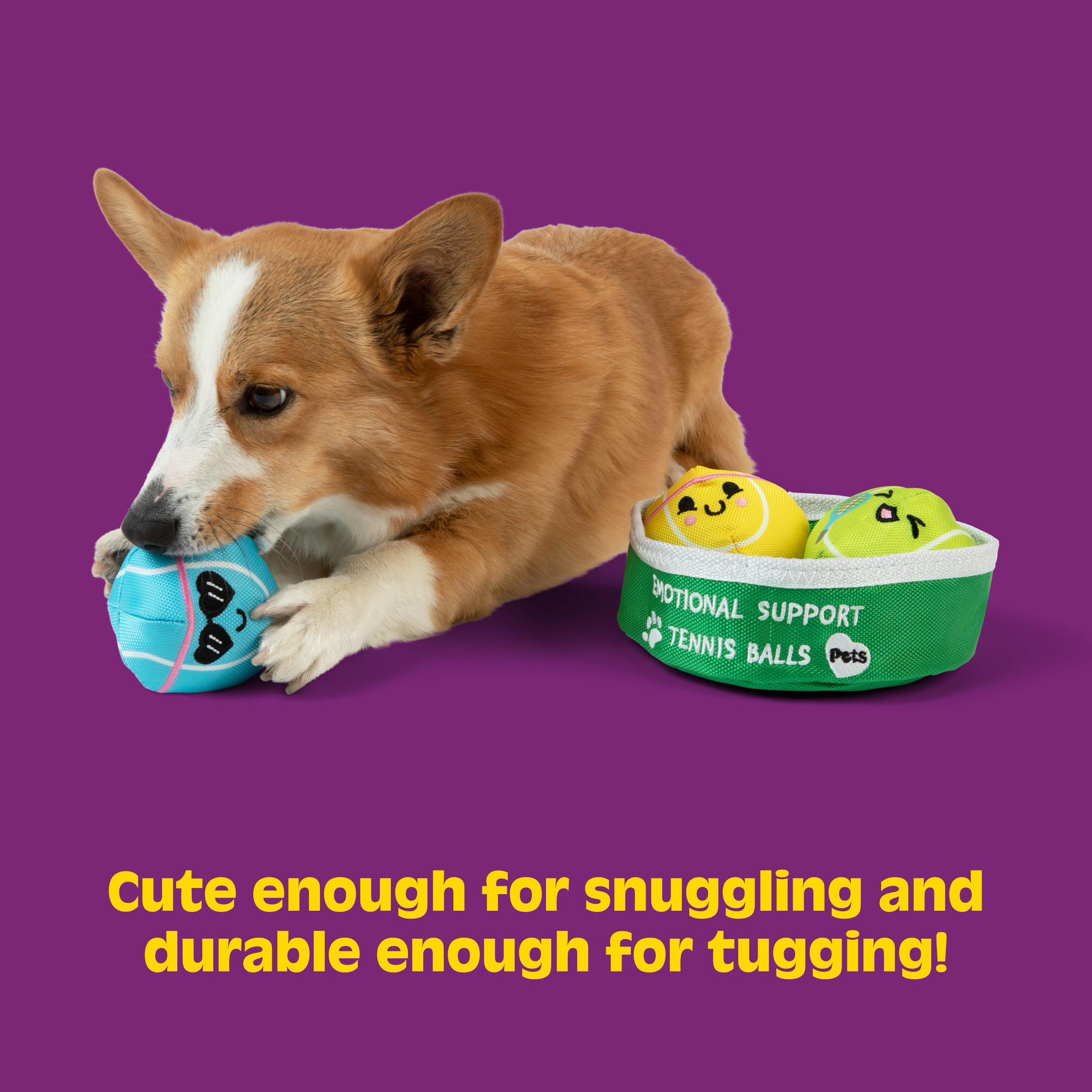 Emotional Support Pet Tennis Ball - Đồ Chơi Banh Tennis Vải Nhung Cho Thú Cưng - Relatable - Hình ảnh bổ sung 8