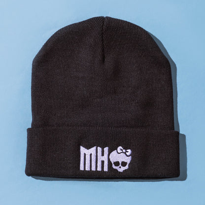 Monster High Black Cuffed Beanie - Mũ Len Đen Thời Trang Mattel - Hình ảnh chi tiết 2