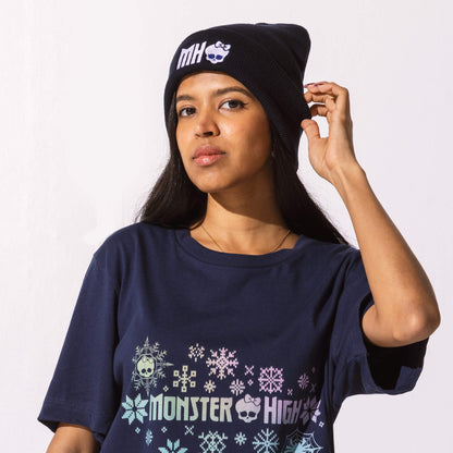 Monster High Black Cuffed Beanie - Mũ Len Đen Thời Trang Mattel - Góc nhìn khác 3