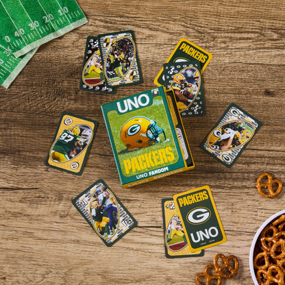 UNO Fandom NFL Green Bay Packers Game Deck - Bộ Bài Thẻ Bài Thể Thao Mattel - Hình ảnh bổ sung 4
