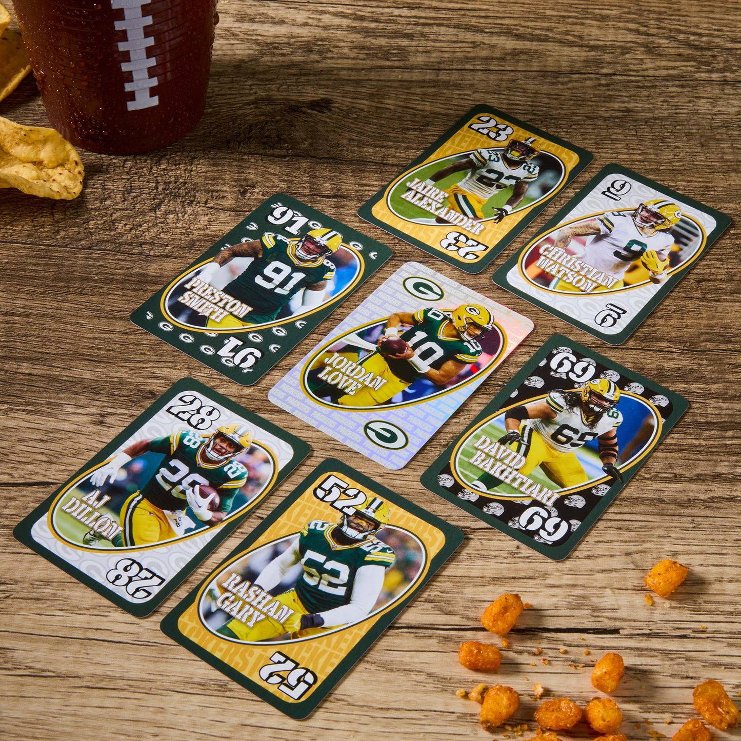 UNO Fandom NFL Green Bay Packers Game Deck - Bộ Bài Thẻ Bài Thể Thao Mattel - Hình ảnh bổ sung 5