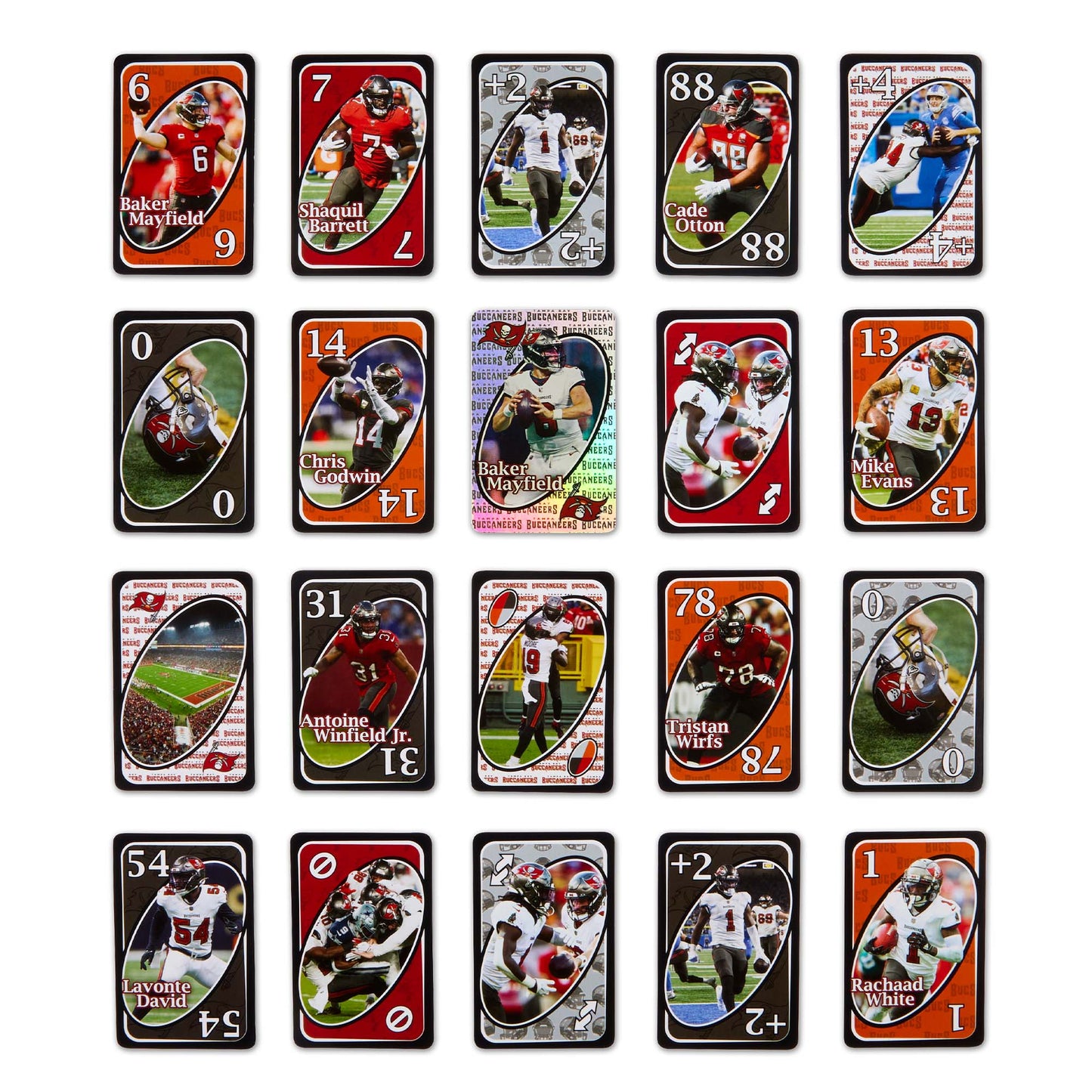 UNO Fandom NFL Tampa Bay Buccaneers Game Deck - Board Game Thẻ Bài Thể Thao - Mattel - Hình ảnh bổ sung 5