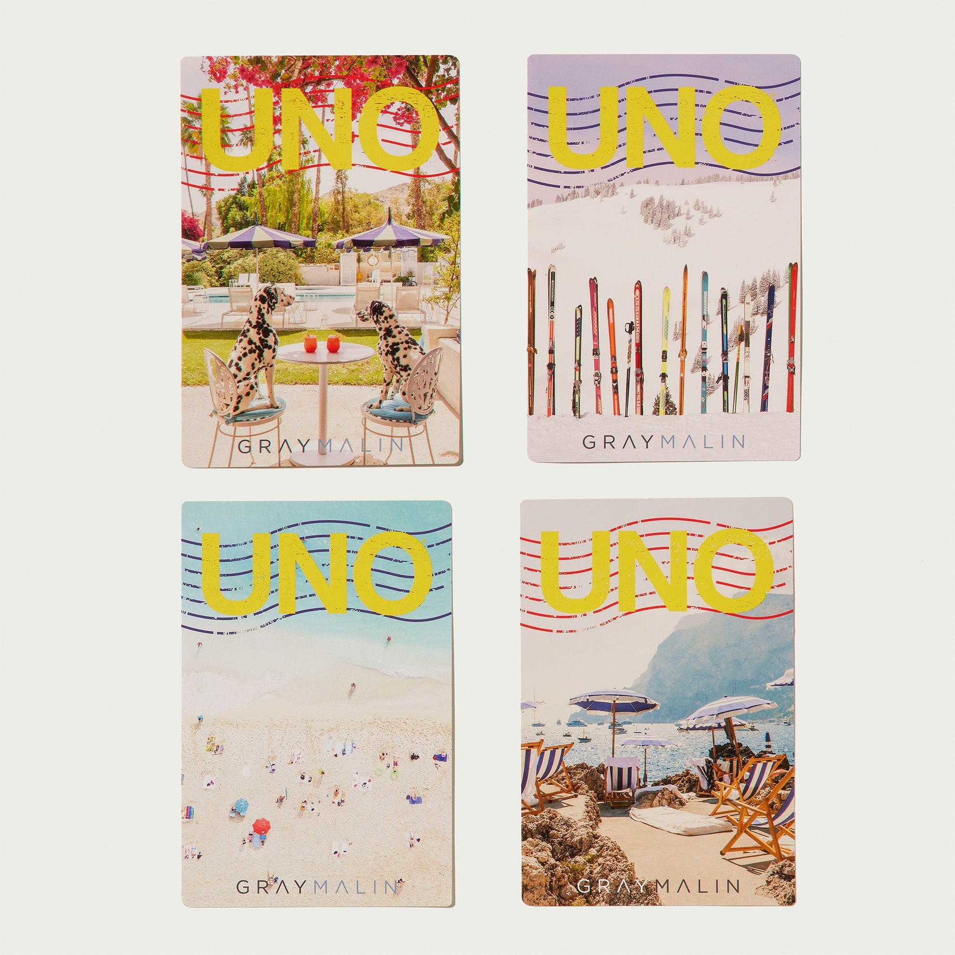 UNO Artiste Series Gray Malin Card Deck - Bộ Bài Nghệ Thuật Cao Cấp - Mattel JDK59 - Góc nhìn khác 3