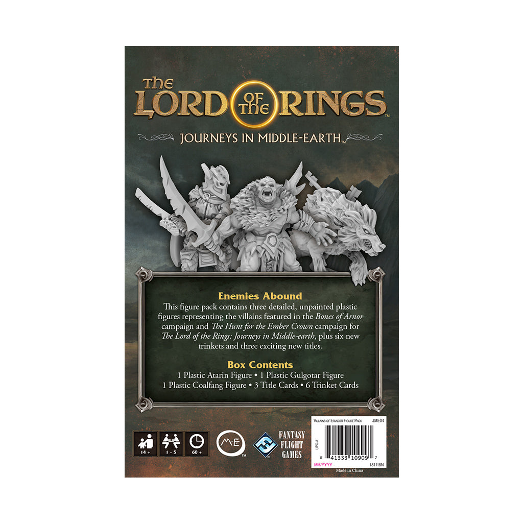 The Lord of the Rings Journeys in Middle-earth Villains of Eriador Figure Pack - Bộ mô hình mở rộng - Fantasy Flight Games
