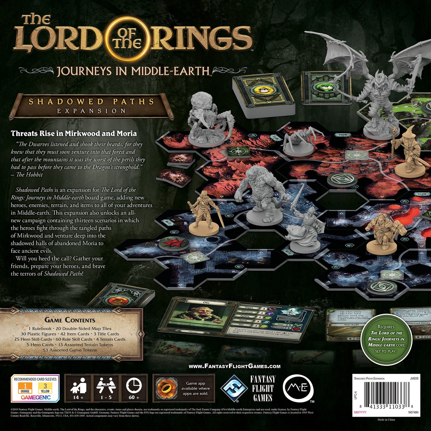 The Lord of the Rings Journeys in Middle-earth Shadowed Paths | Bản Mở Rộng Board Game Chiến Thuật | Fantasy Flight Games
