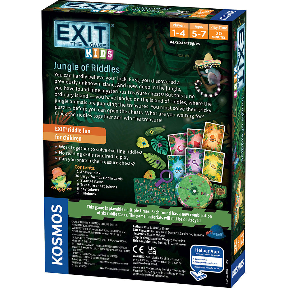 EXIT: The Game - Kids - Jungle of Riddles - Board Game Giải Đố Trẻ Em - Thames & Kosmos - Hình ảnh bổ sung 6