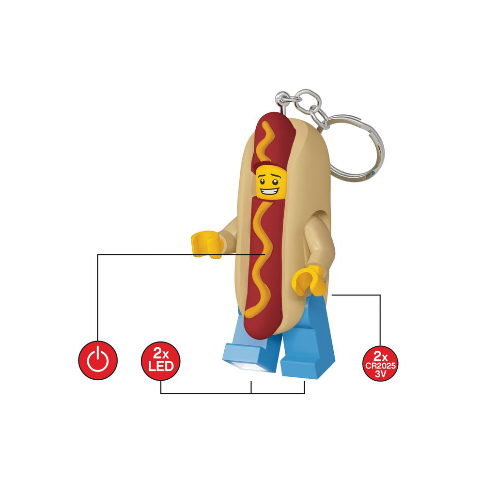LEGO® Hot Dog Guy Key Light - Móc Khóa Đèn Pin Hình Người Xúc Xích - LEGO - Hình ảnh chi tiết 2