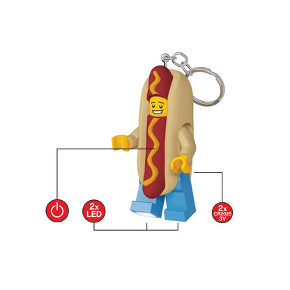LEGO® Hot Dog Guy Key Light - Móc Khóa Đèn Pin Hình Người Xúc Xích - LEGO - Hình ảnh chi tiết 2